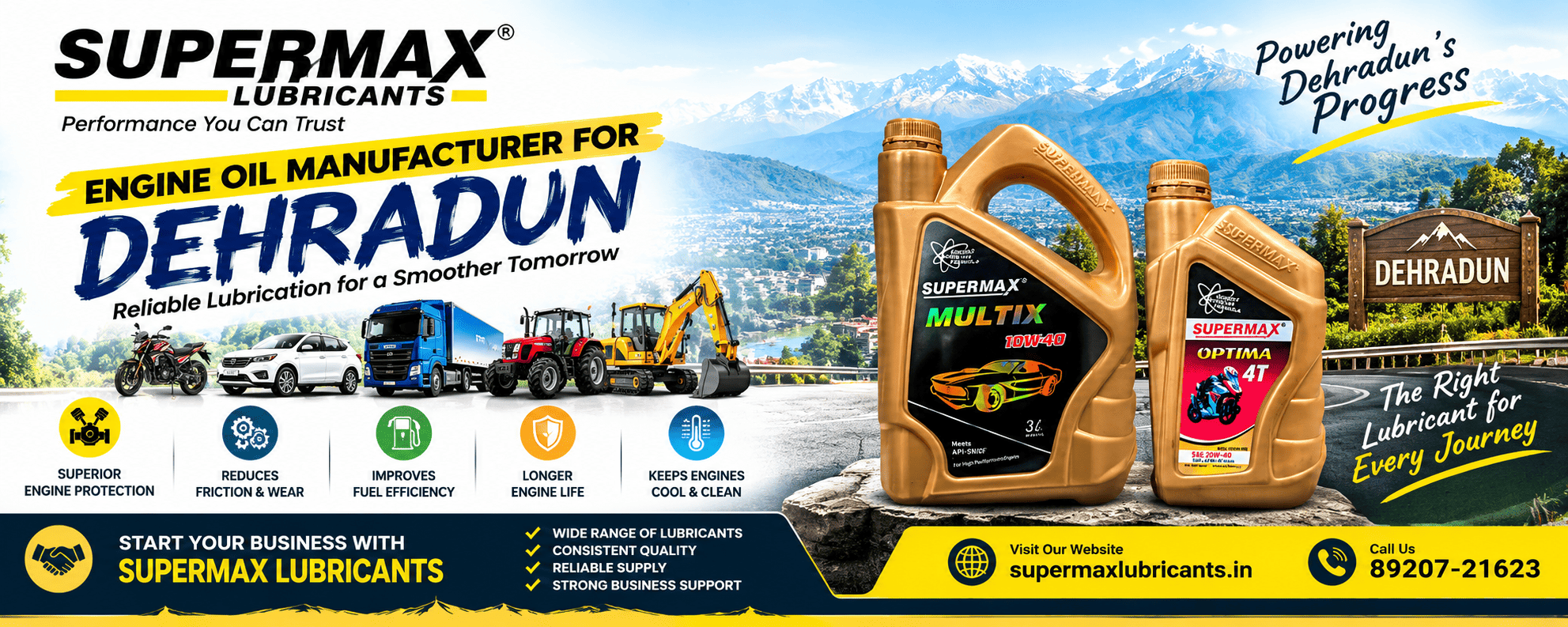 Engine Oil Manufacturer for Dehradun – Supermax Lubricants