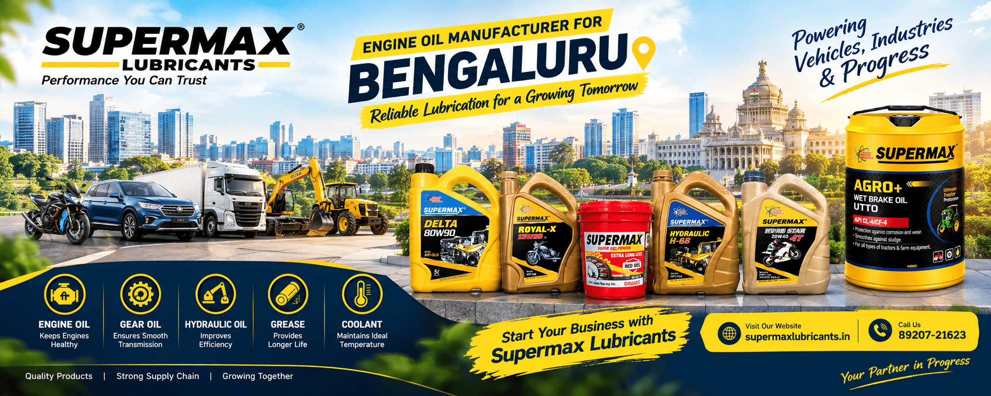 Engine Oil Manufacturer for Bengaluru - Supermax Lubricants