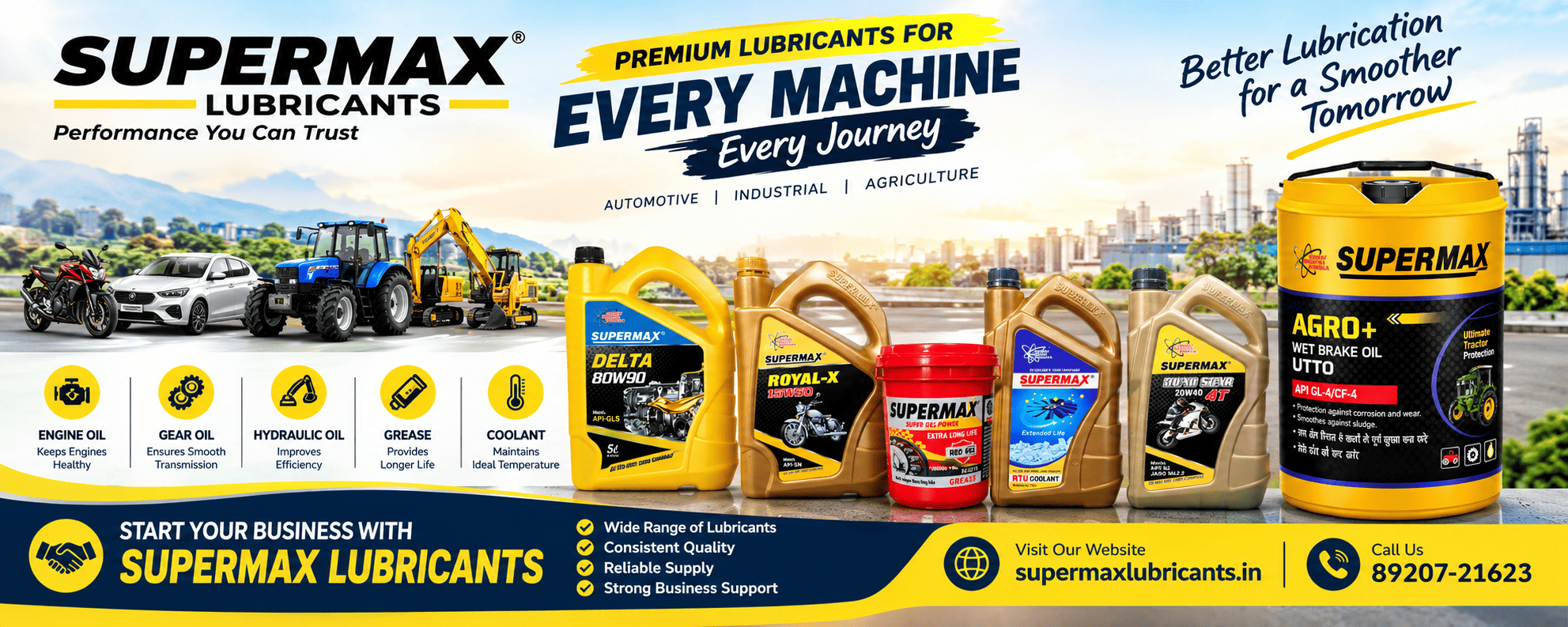 Engine Oil Manufacturer for Gandhinagar – Supermax Lubricants